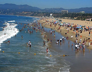 Enjoying the beach in Santa Monica